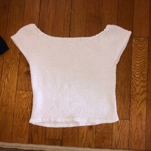 brandy Melville off the shoulder cropped shirt.